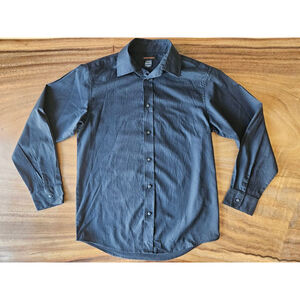 Youth Dockers Black L (14/16) Casual Button Down Shirt